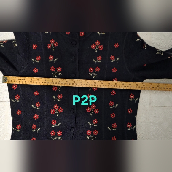 Talbots Vintage Embroidered Cardigan Sweater Size Small NWT - Picture 9 of 16